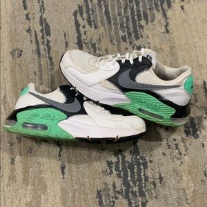 Nike Air Max Sneakers in White, Black, and Green